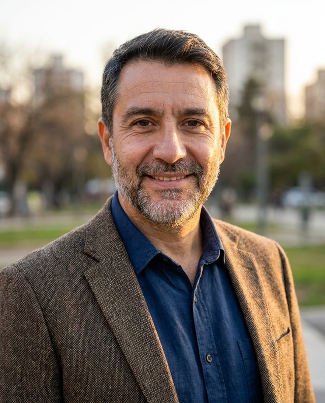 Retrato profesional con IA en estilo exterior, generado a partir de la misma selfie